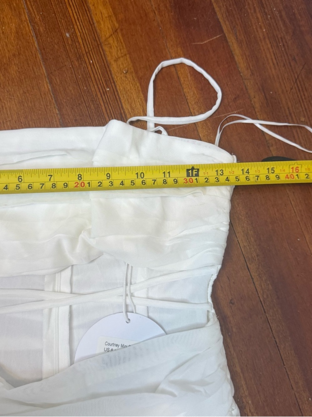 Princess Polly White Ruched Cutout Mini Dress - Picture 7 of 8